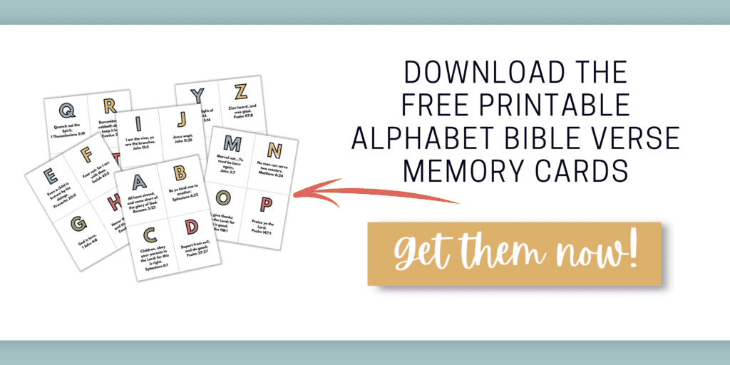 sign up for free Bible verse memory cards for kids