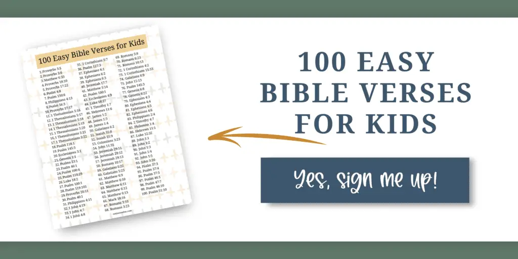 sign up for 100 Easy Bible Verses for Kids