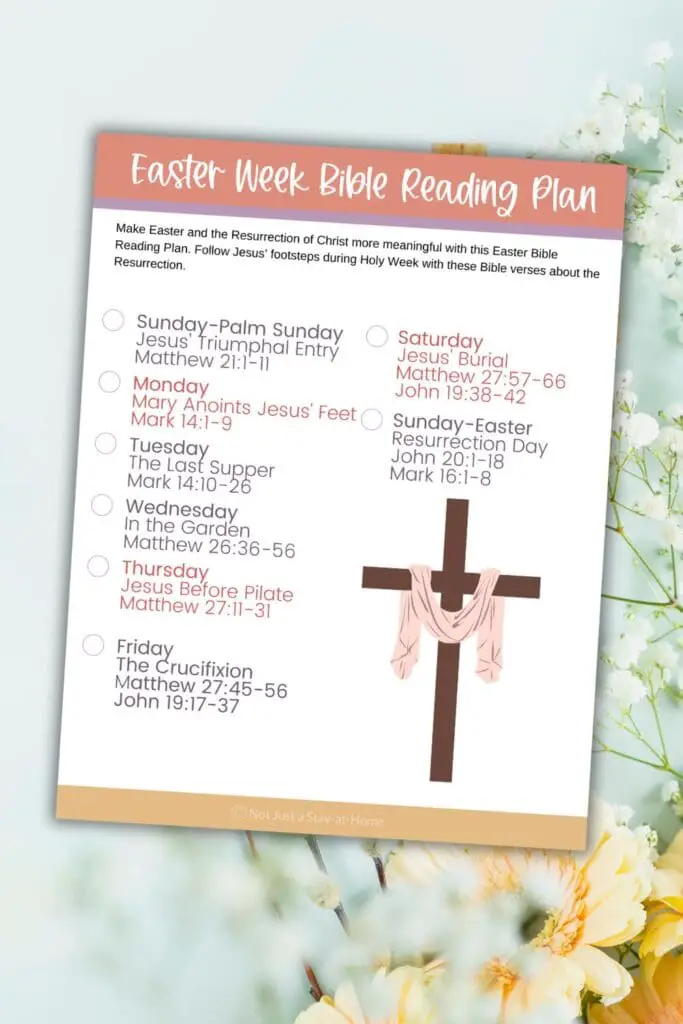 sample of Easter Bible reading plan