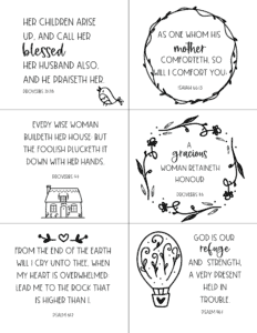 free printable encouraging Bible verses for moms