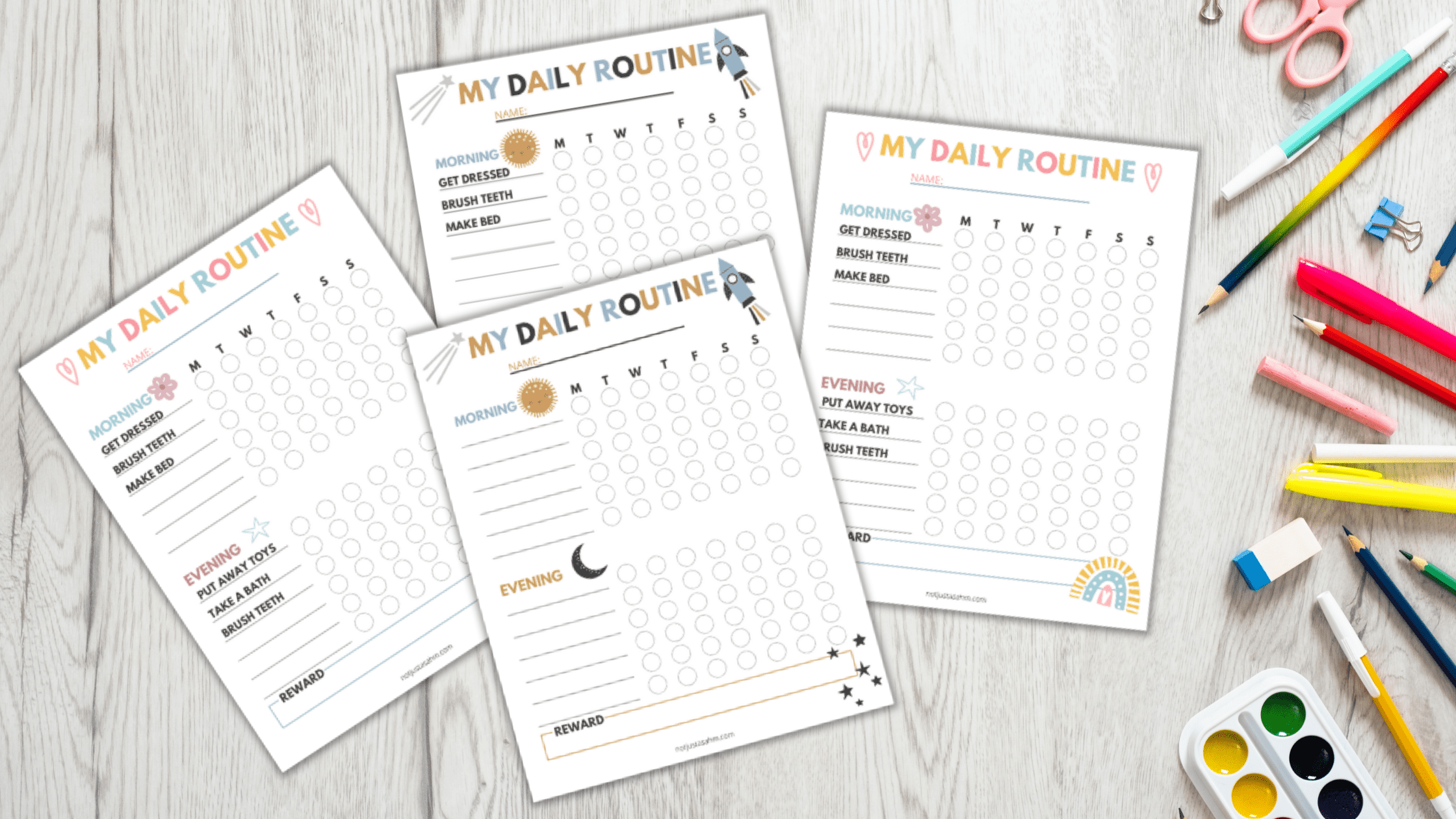 Free Printable Kids Daily Routine Checklist