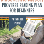woman reading her Bible using the proverbs reading plan