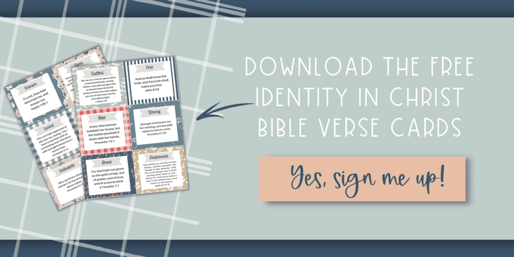 identity in Christ Bible verses signup link