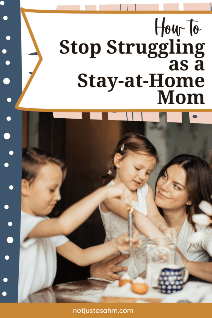 happy stay-at-home mom with kids