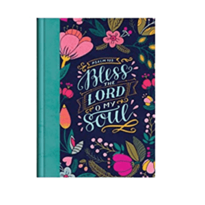 cover of study Bible with flowers and the words "bless the Lord"