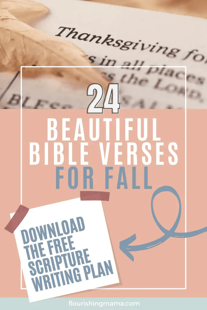 fall Bible on a table with leaves