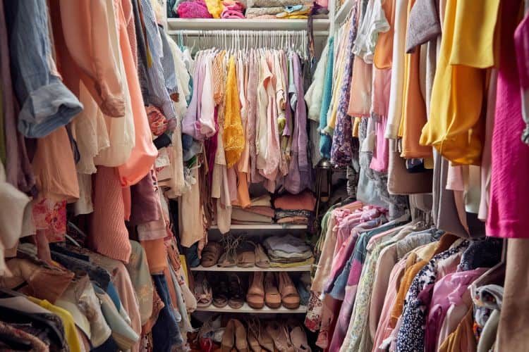 cluttered closet