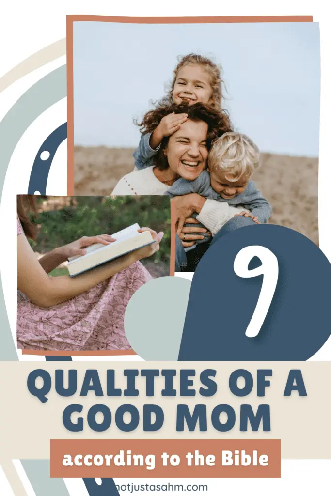 collage of photos including a woman in the outdoors with children and a woman reading the Bible