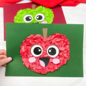 sample of apple tissue paper apple craft