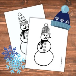 sample of snowmen coloring pages
