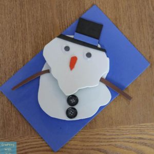 melted snowman card