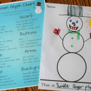 snowman glyph craft