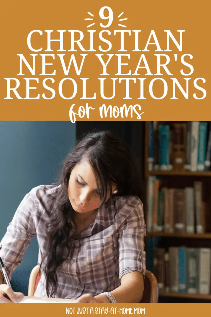 woman writing her Christian New Year's Resolutions