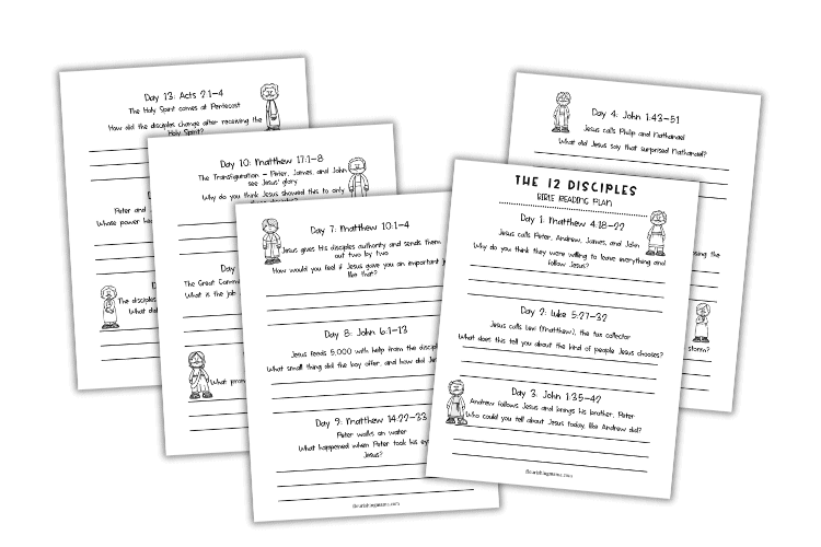 The 12 disciples bible reading plan