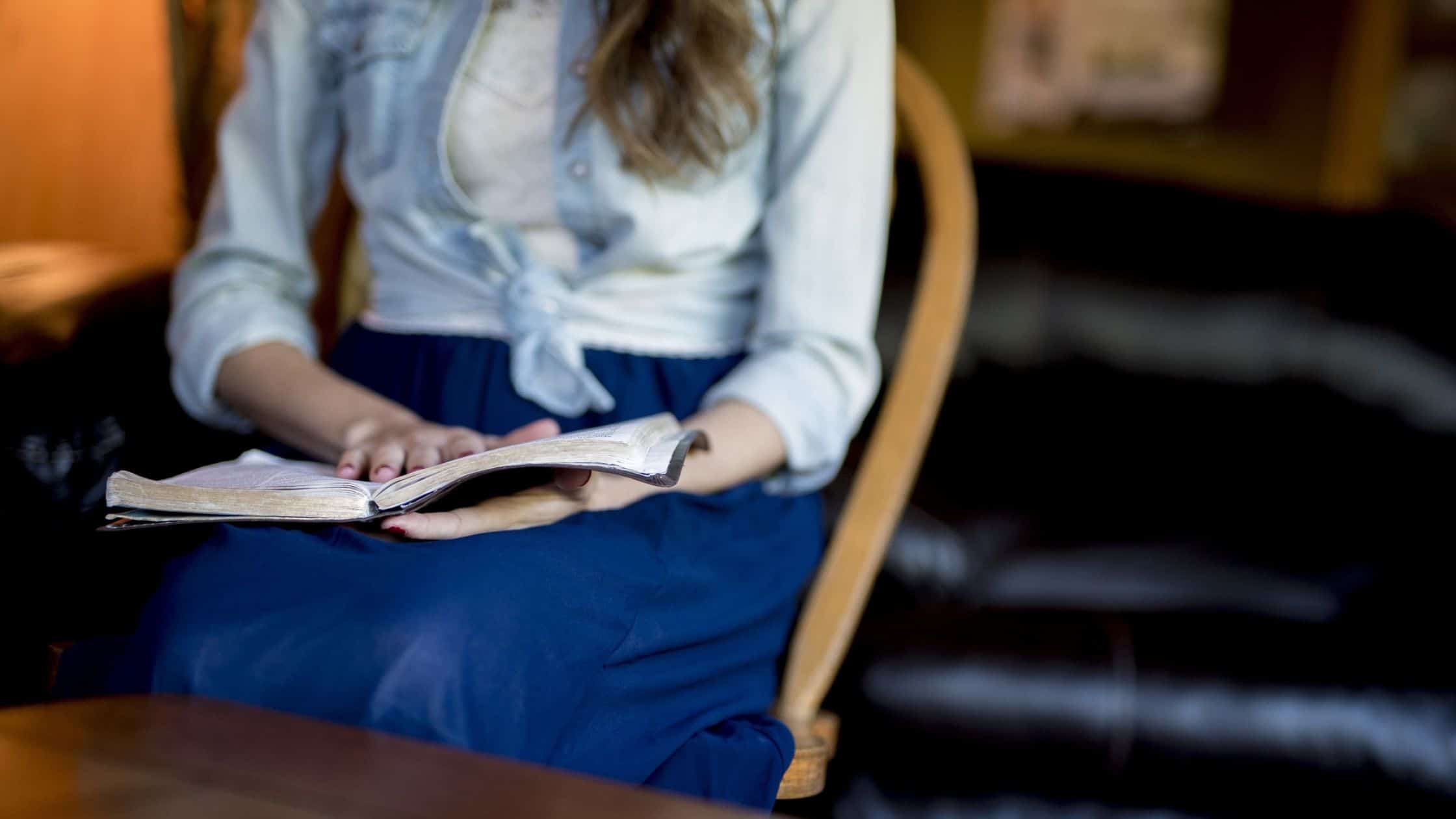 woman reading the Bible