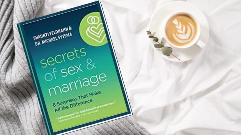 Secrets of Sex and Marriage book on a bed background