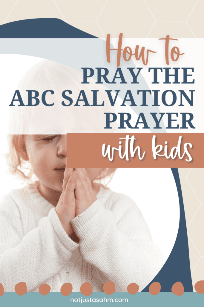 child praying the abc of salvation prayer