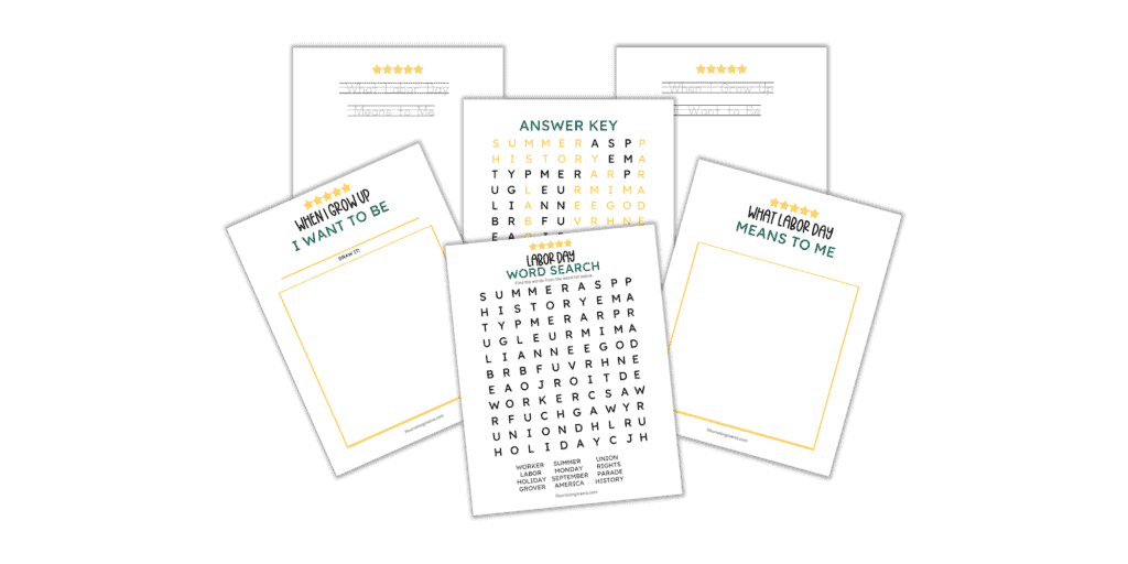 sample of labor day printable word search 