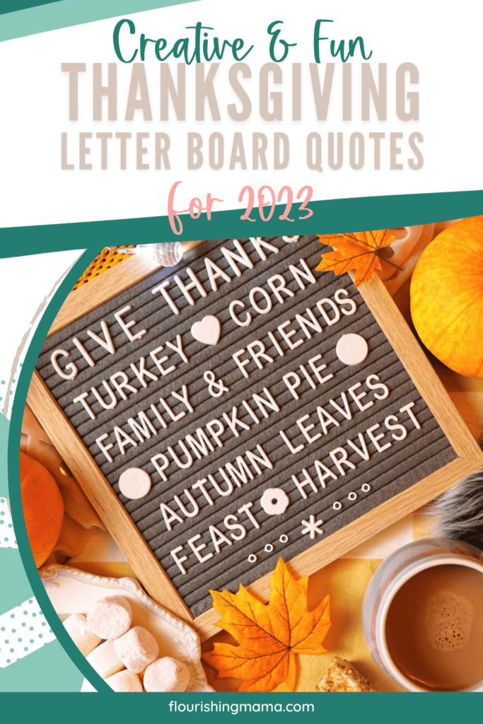 thanksgiving letter board with fall quotes