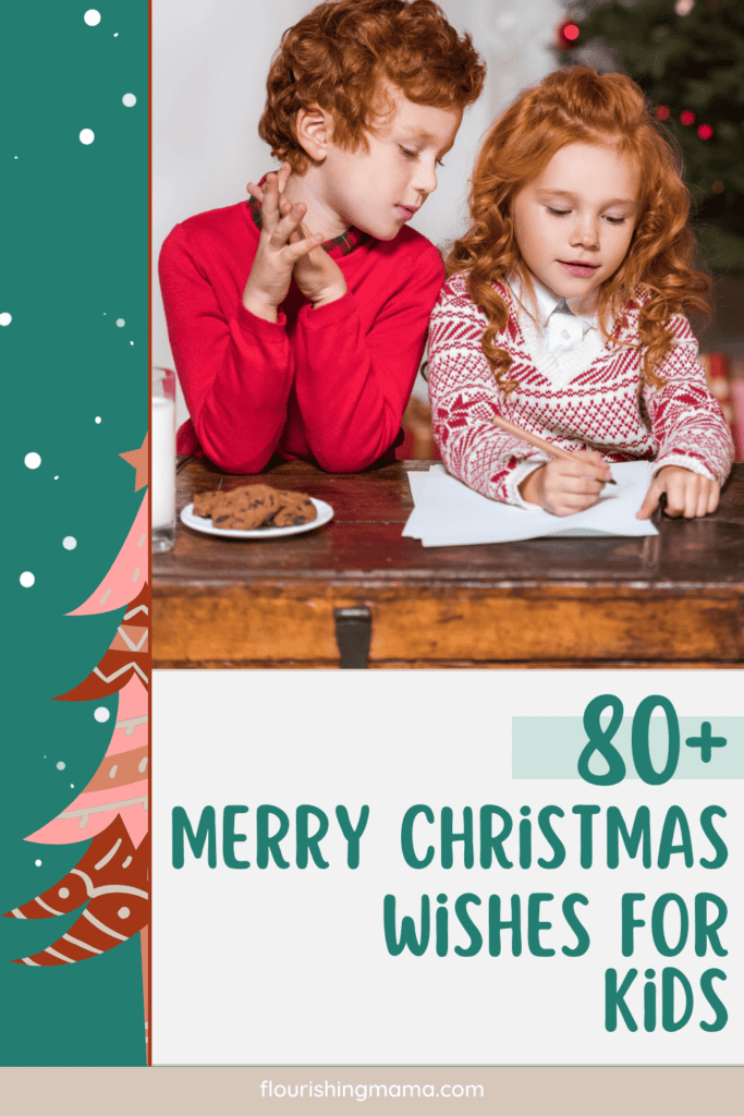 kids writing a Christmas card