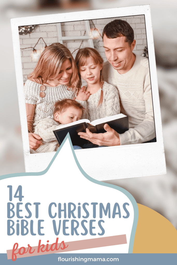 family reading christmas verses for kids together