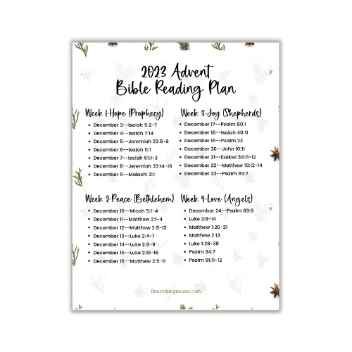 Traditional Advent Bible Reading Plan