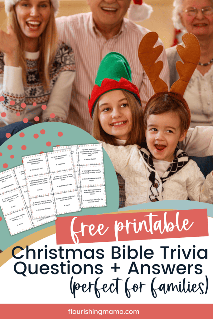 Christmas Bible trivia printable cards
