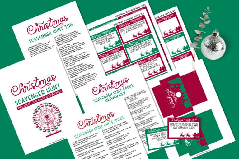 sample of free printable Christmas scavenger hunt
