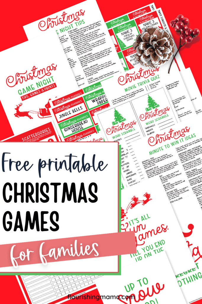 sample of free printable Christmas games