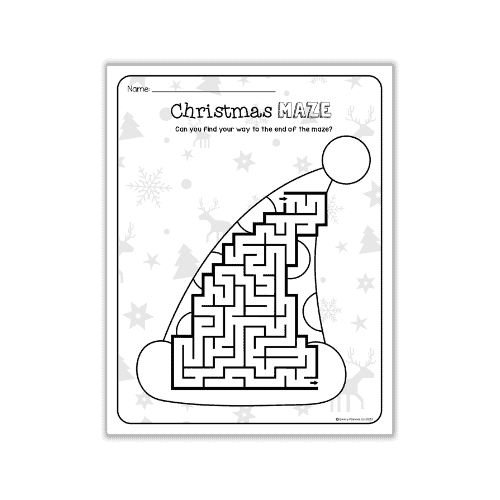 Santa hat maze