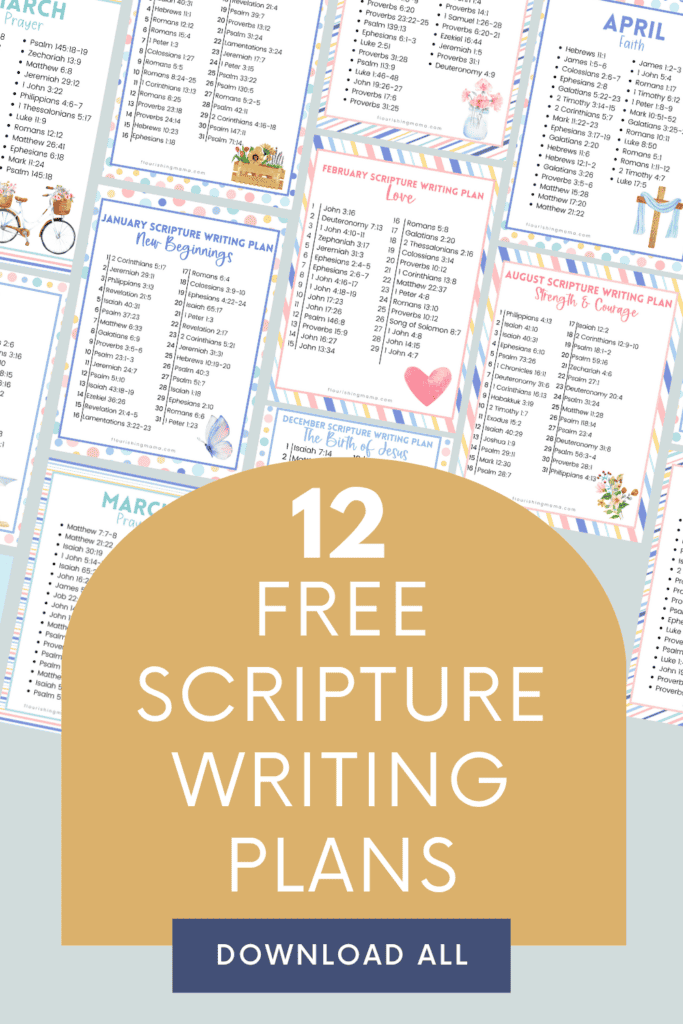 12 free scripture writing plans