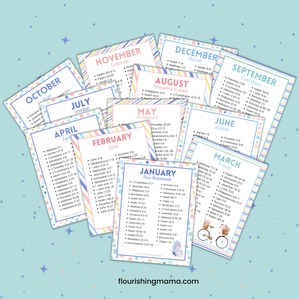 example of 12-month scripture writing plan