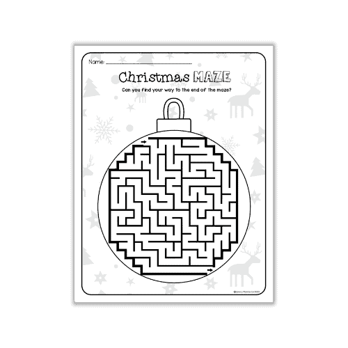Christmas ornament maze