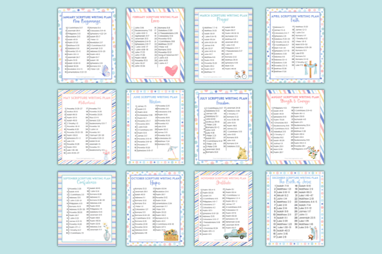 12 Scripture Writing Plans