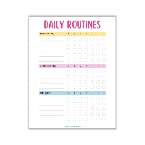 daily routines checklist