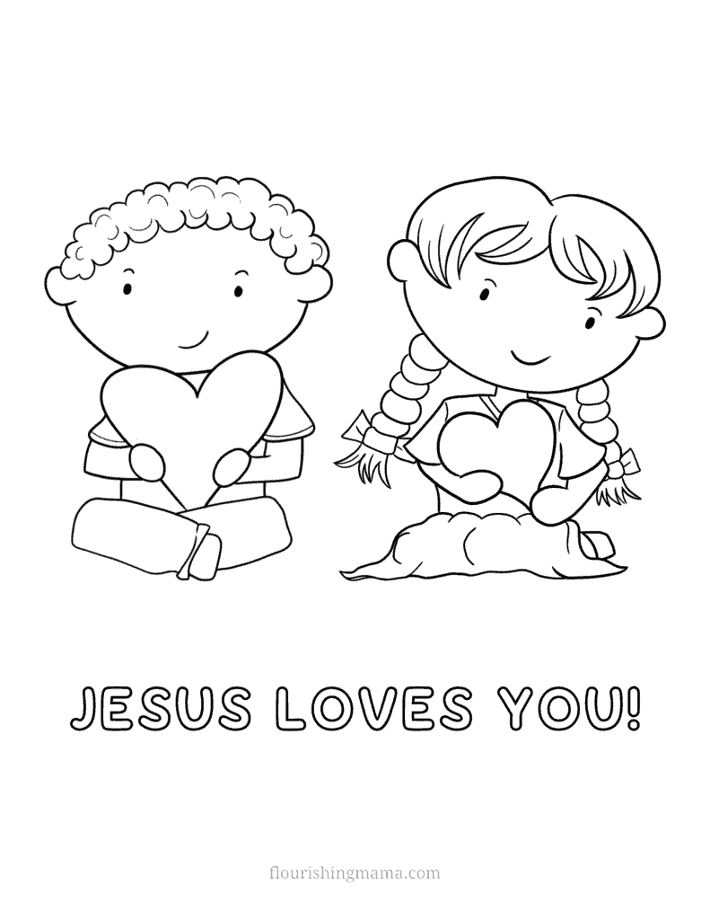 Jesus Loves You coloring page