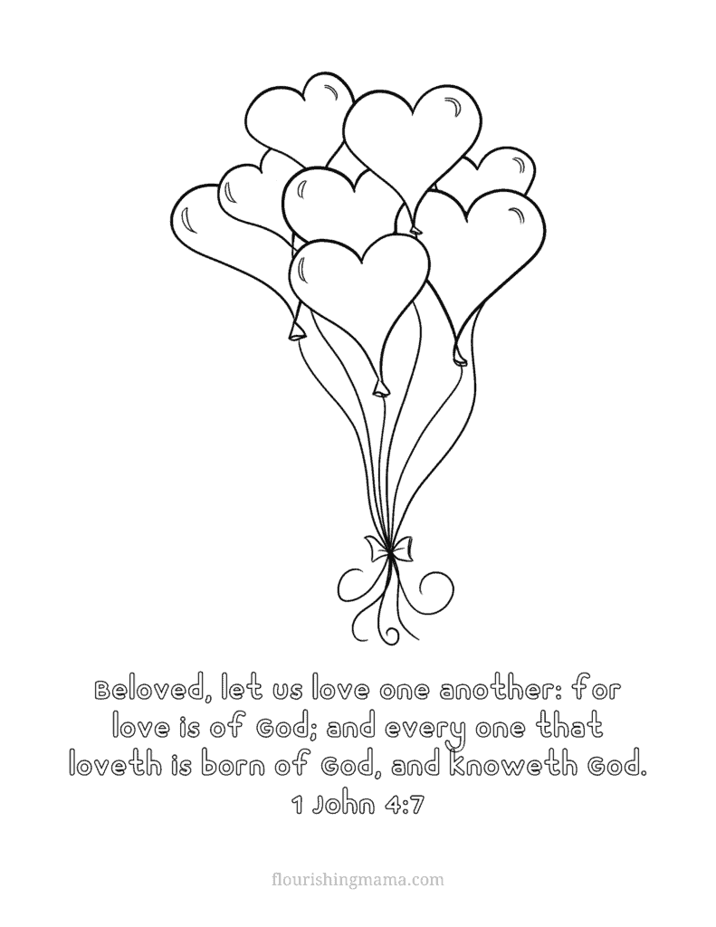 Love One Another coloring page