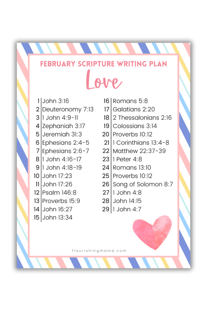 february scripture writing plan
