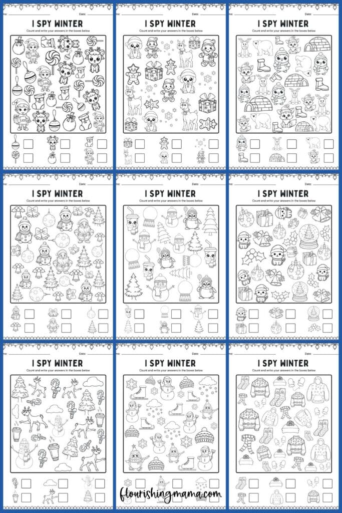 Winter I Spy Worksheets