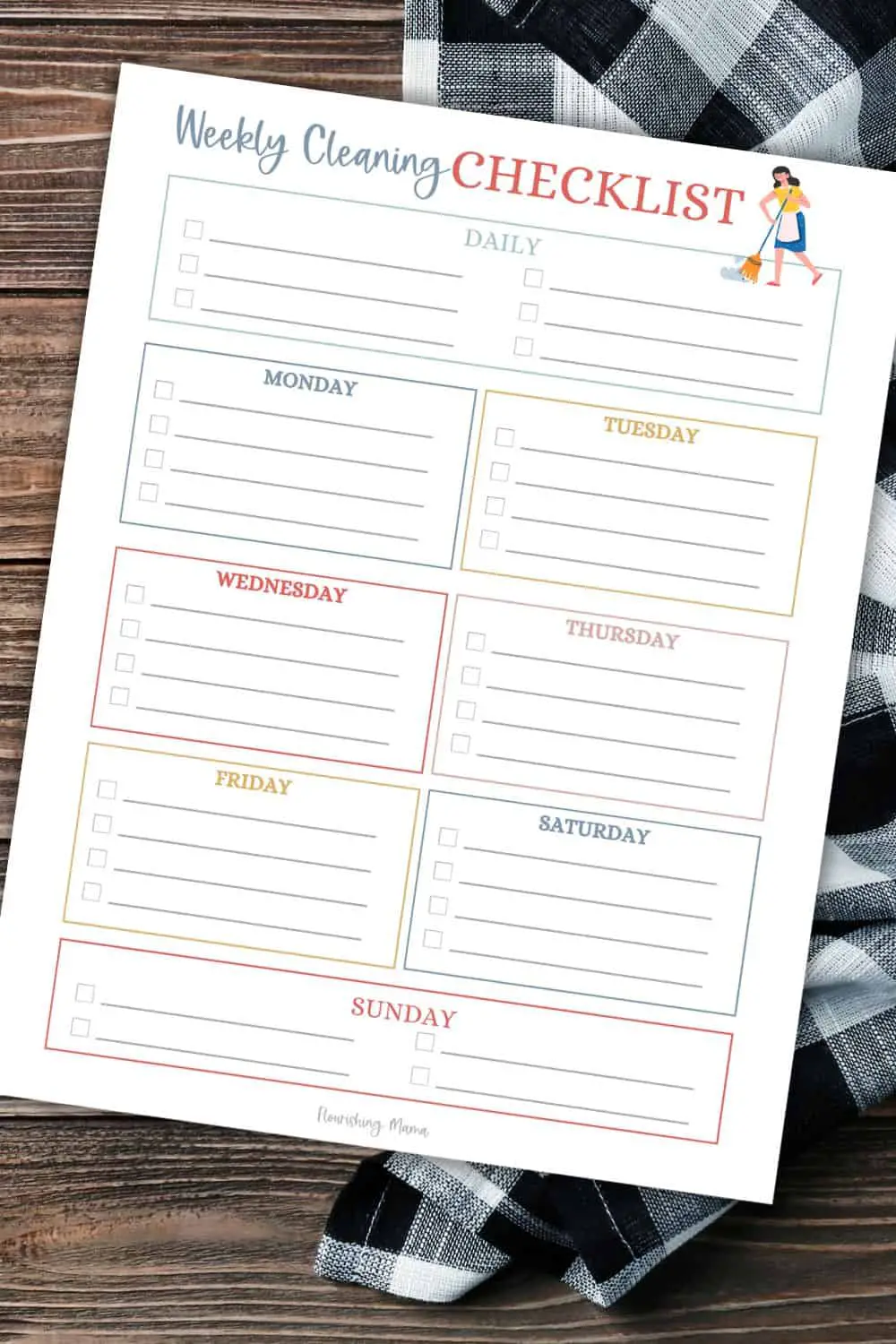 Easy Cleaning Schedule for Busy Moms (+printable template)
