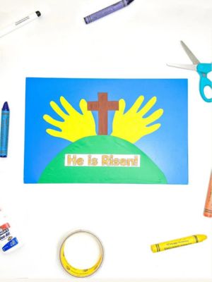 he is risen handprint craft