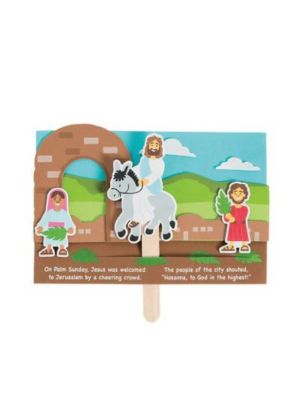Jesus riding a donkey into Jerusalem palm sunday craft
