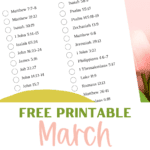 March Scripture writing plan