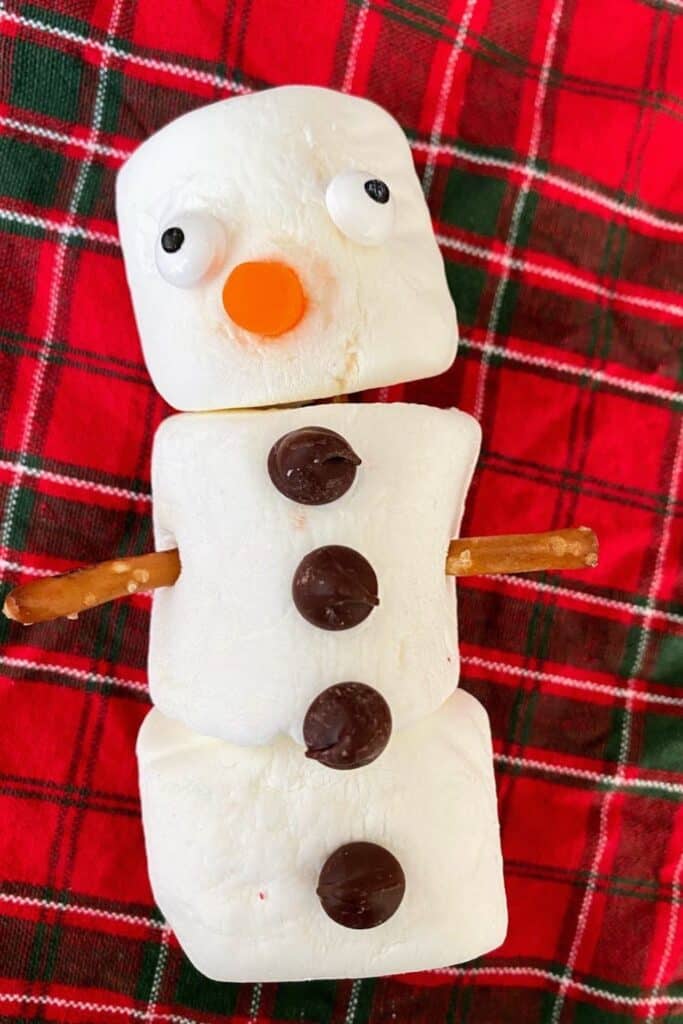 marshmallow snowman craft