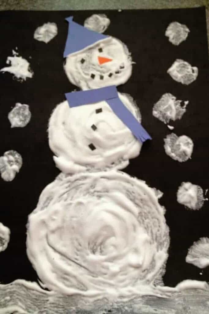 puffy paint snowman