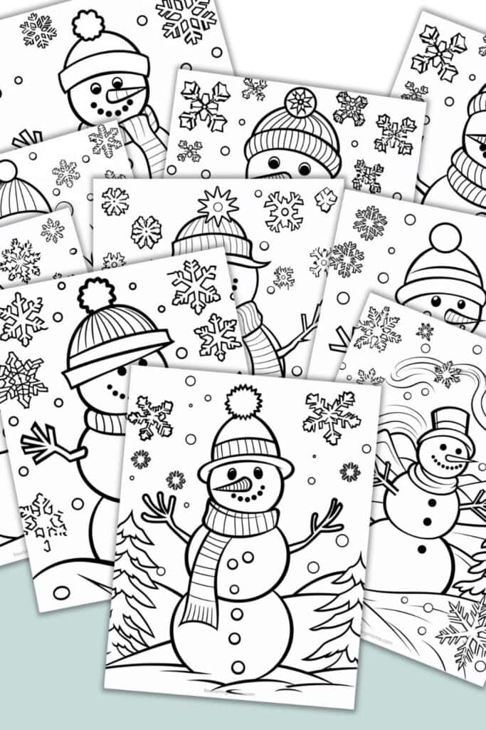 snowmen coloring pages