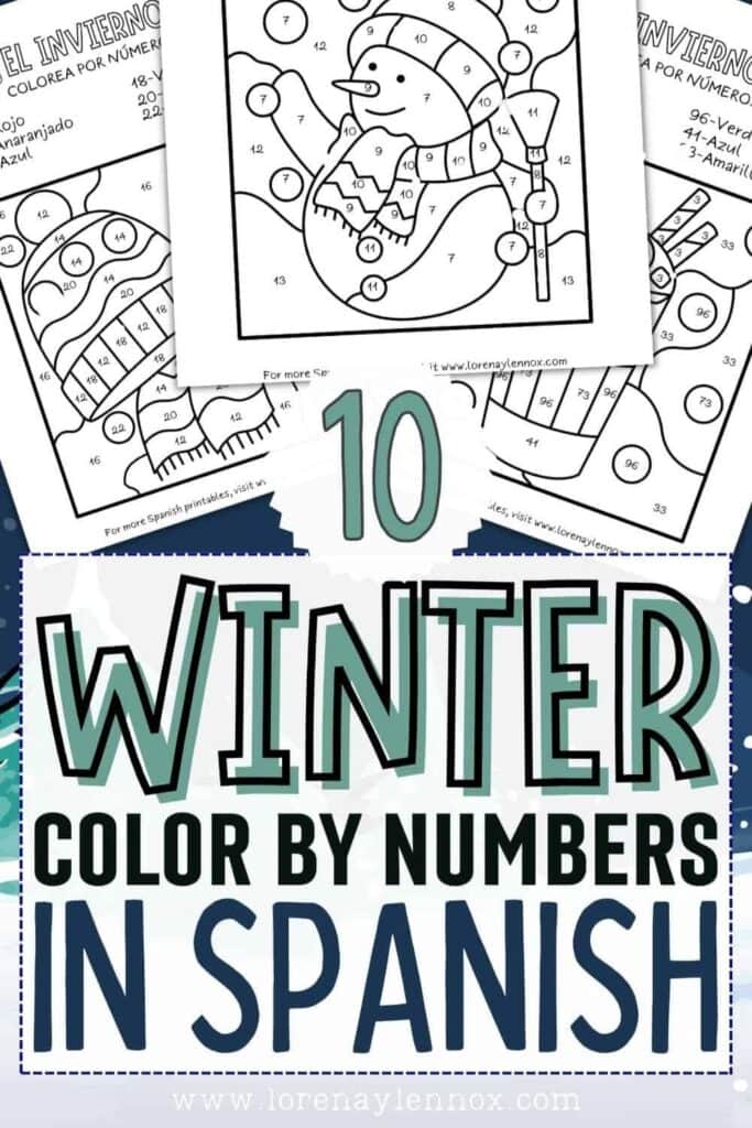color by number in Spanish