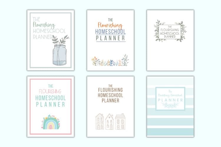 homeschool planner bonus covers