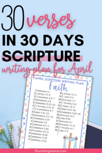 Free Printable April Scripture Writing Plan