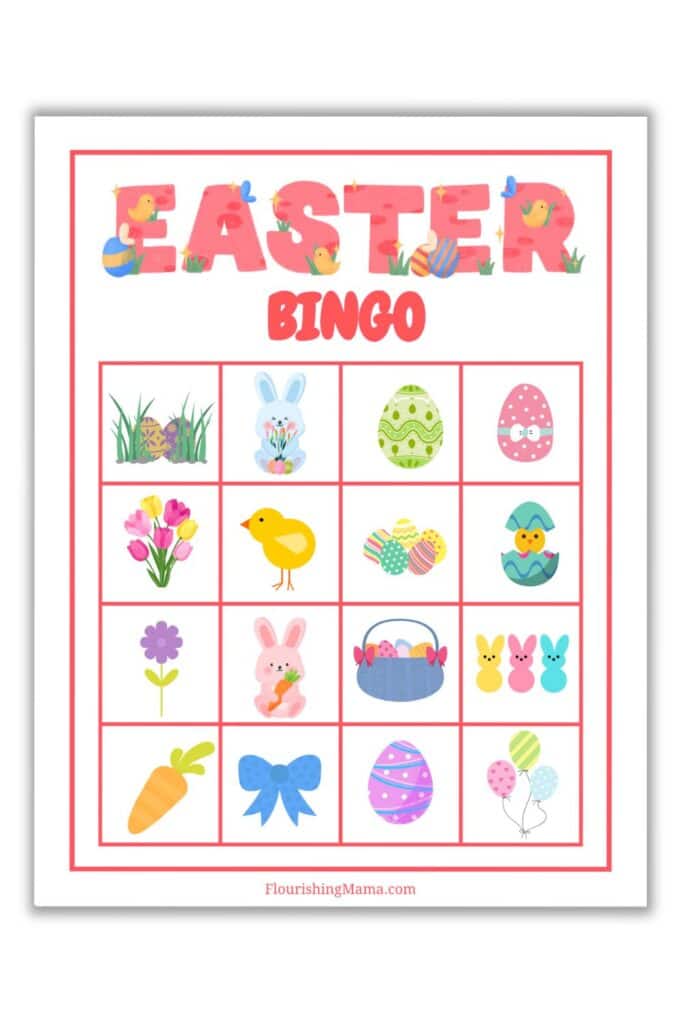 sample of Easter Bingo 